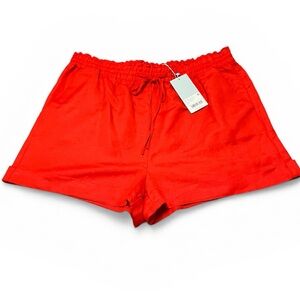 ANTONIO MELANI Linen NWT XL Red Shorts